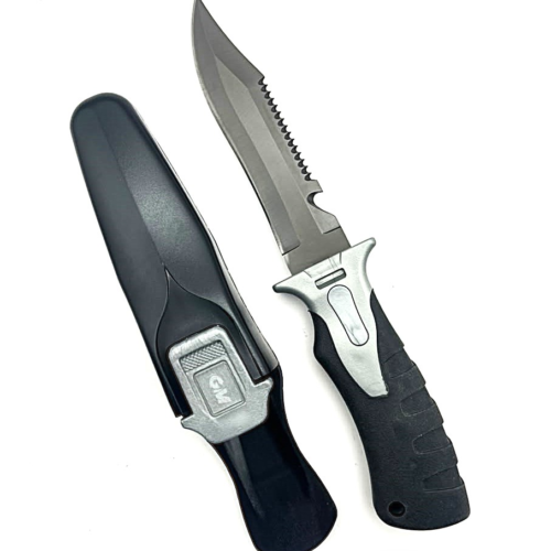 KN-016 420 STAILESS STEEL DIVING KNIFE WITH TITANIUM COATING