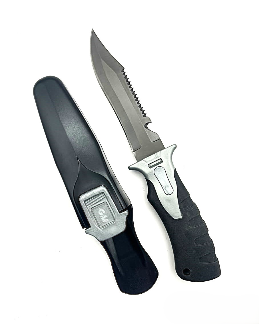 KN-016 420 STAILESS STEEL DIVING KNIFE WITH TITANIUM COATING