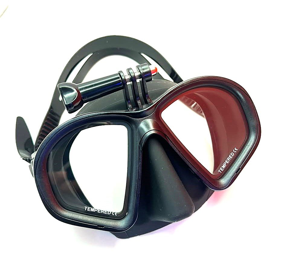 M-232CABK/BK FREEDIVING MASK WITH GO-PRO BLACK - Image 3