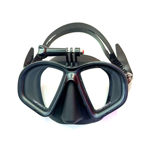 M-232CABK/BK FREEDIVING MASK WITH GO-PRO BLACK
