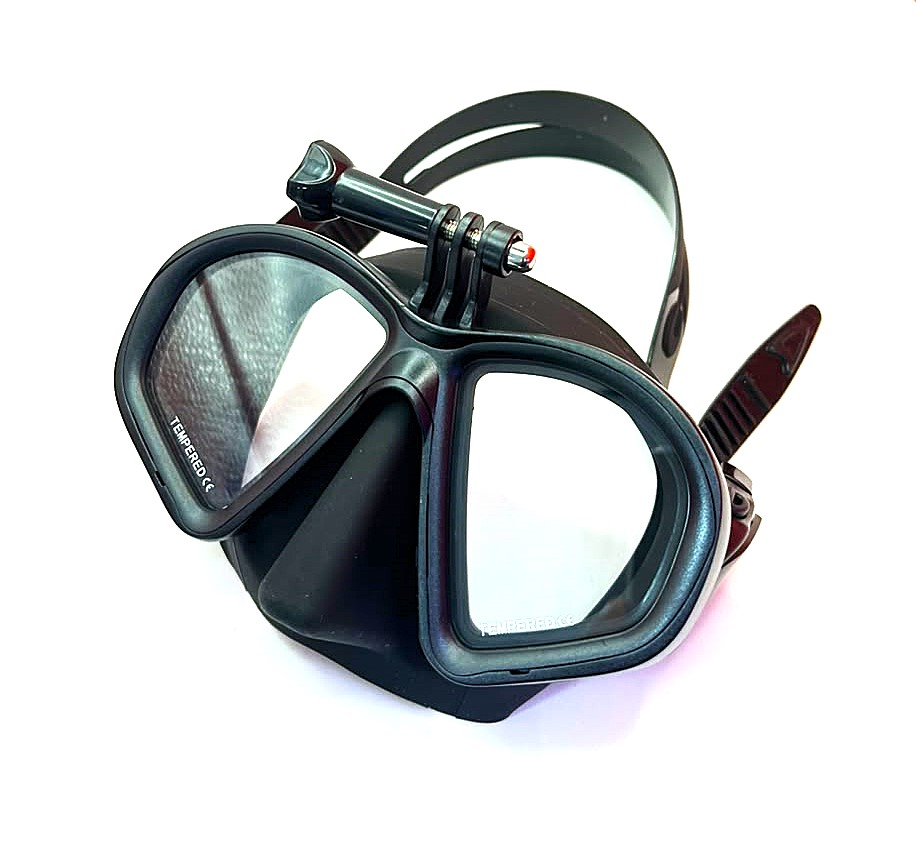 M-232CABK/BK FREEDIVING MASK WITH GO-PRO BLACK - Image 2
